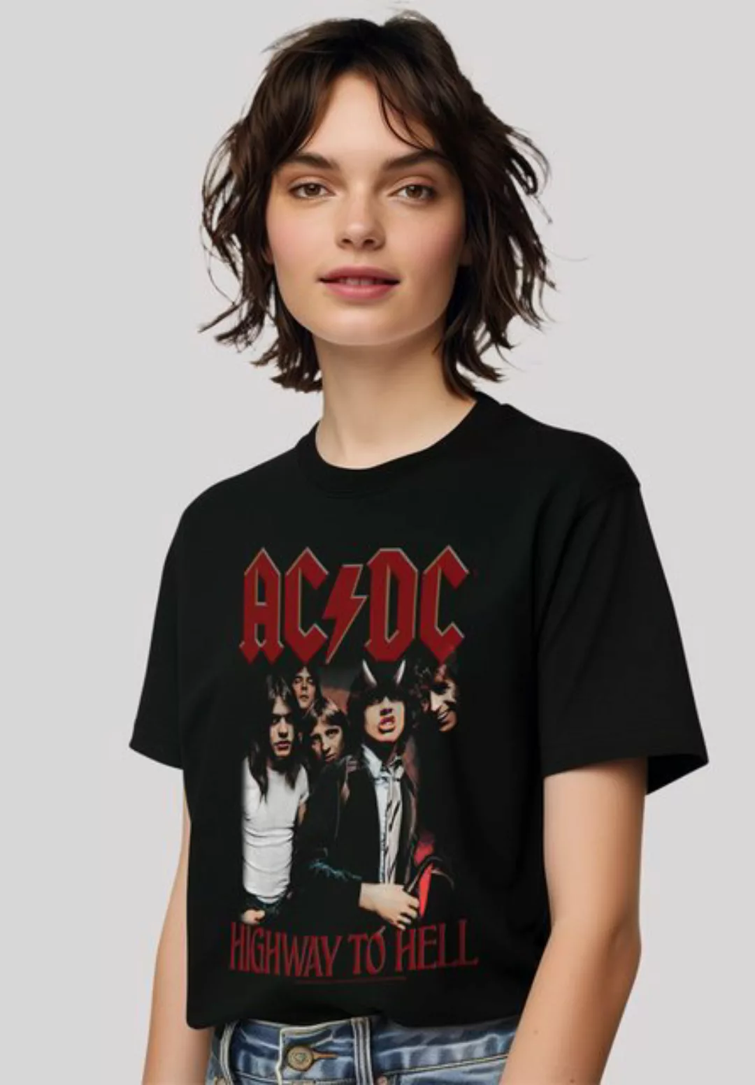 F4NT4STIC T-Shirt AC/DC Rock Musik Band Highway To Hell Premium Qualität günstig online kaufen