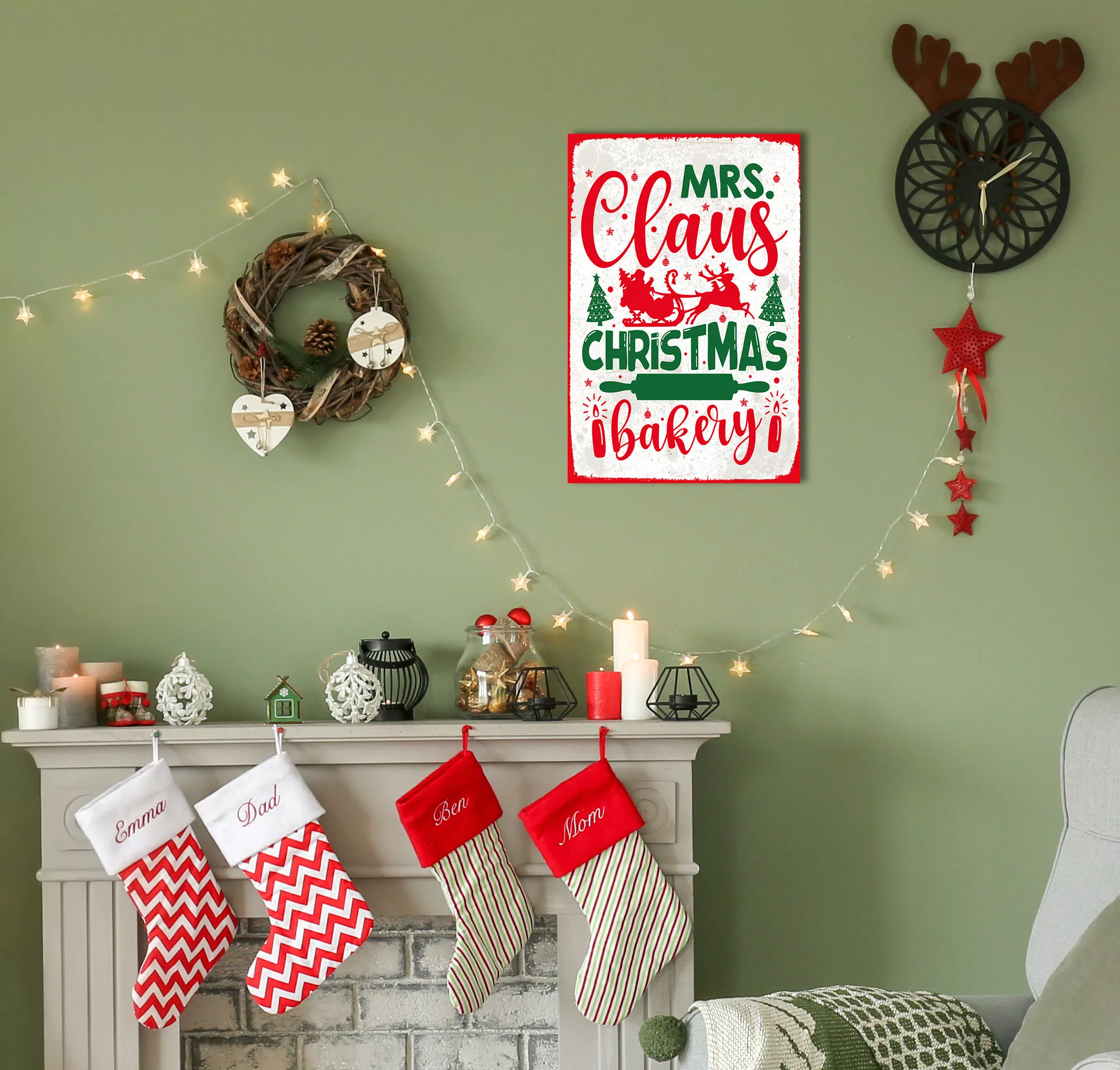 queence Metallbild »Mrs. Claus Bakery«, (1 St.) günstig online kaufen