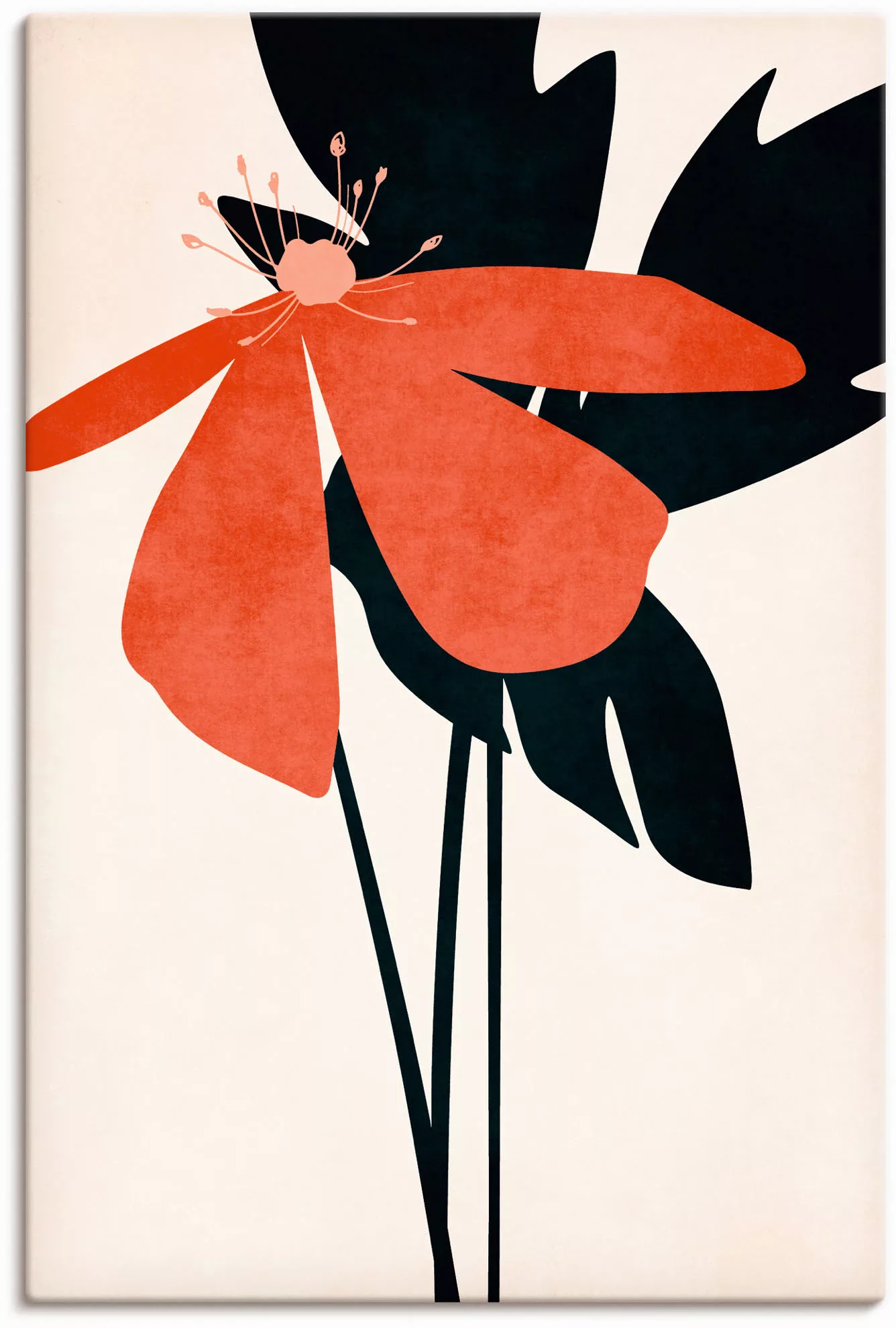 Artland Wandbild »Denke an dich«, Blumenbilder, (1 St.), als Leinwandbild, günstig online kaufen