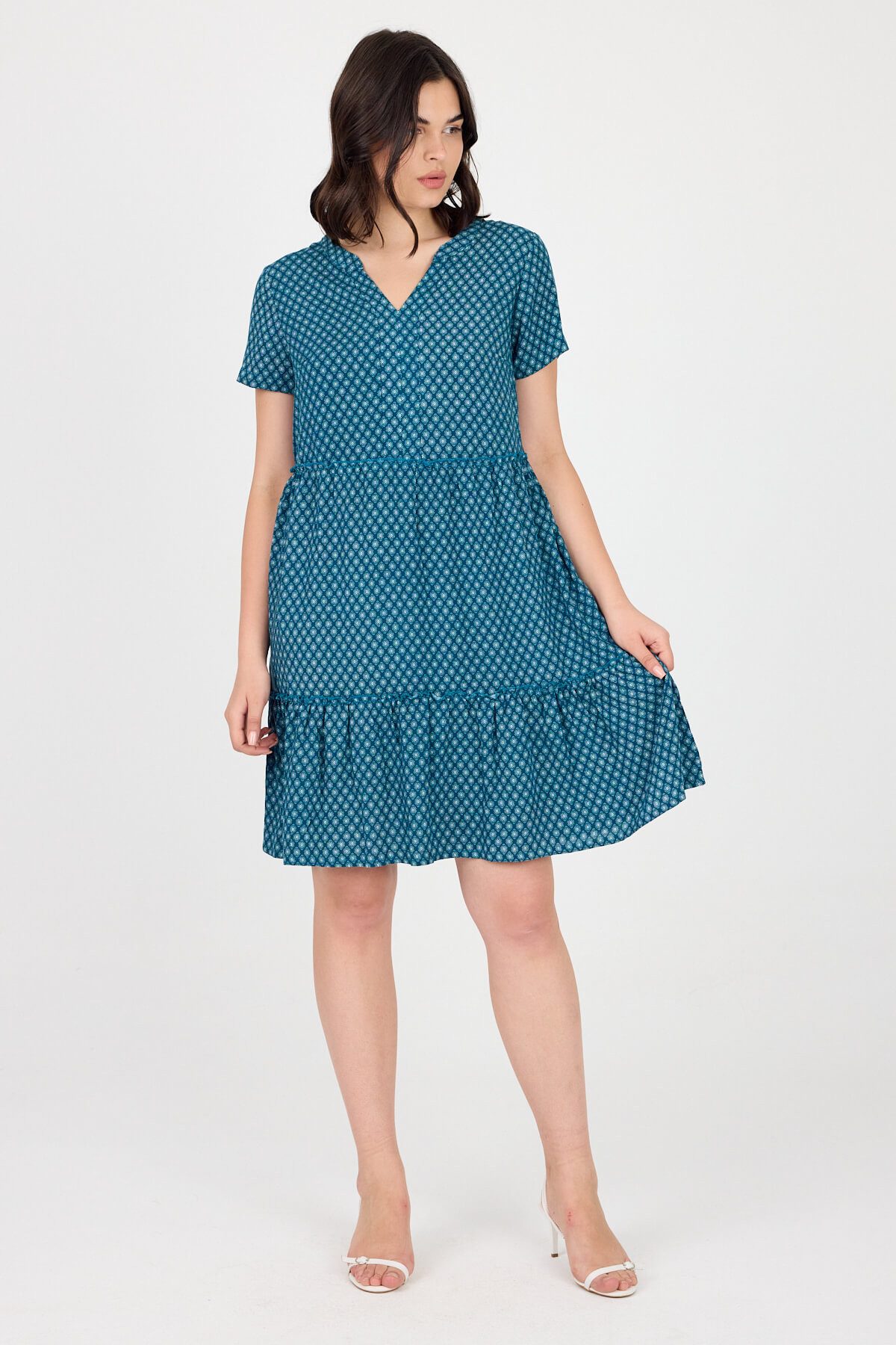 Phistan Midikleid Damenkleid aus Webstoff – günstig online kaufen
