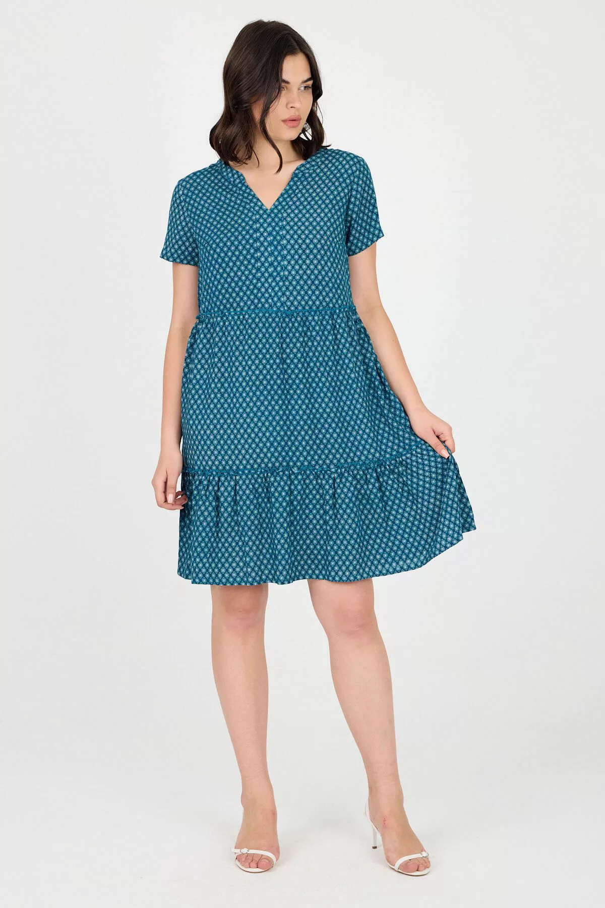 Phistan Midikleid Damenkleid aus Webstoff – günstig online kaufen