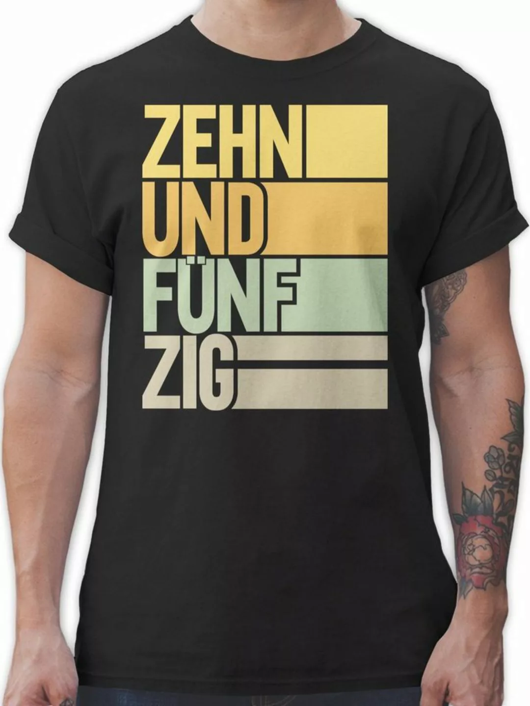 Shirtracer T-Shirt Zehnundfünfzig 60. Geburtstag günstig online kaufen