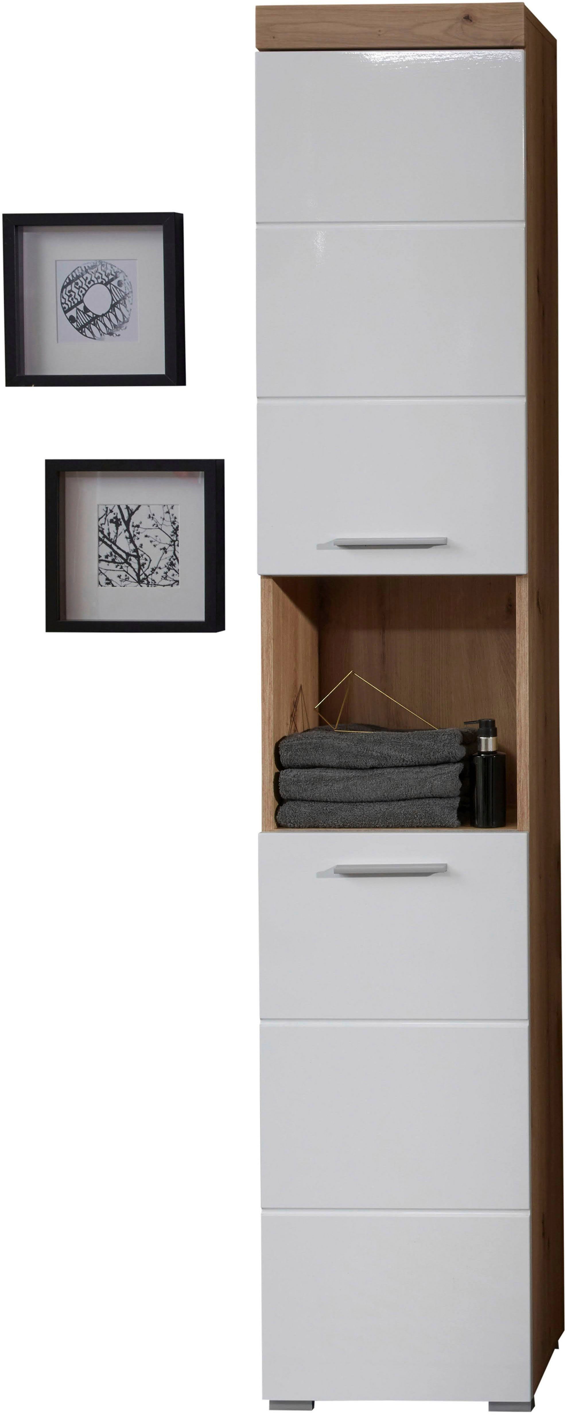 welltime Hochschrank "Avena", Badschrank mit 2 Türen & 1 Fach - (B/T/H) 37/ günstig online kaufen