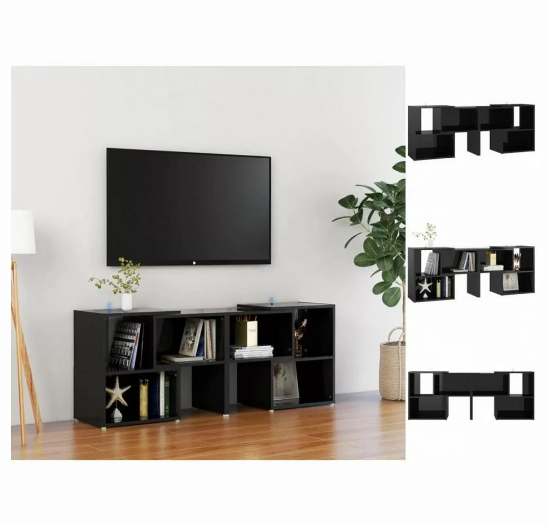 vidaXL TV-Schrank TV-Schrank Hochglanz-Schwarz 104x30x52 cm Spanplatte Lowb günstig online kaufen