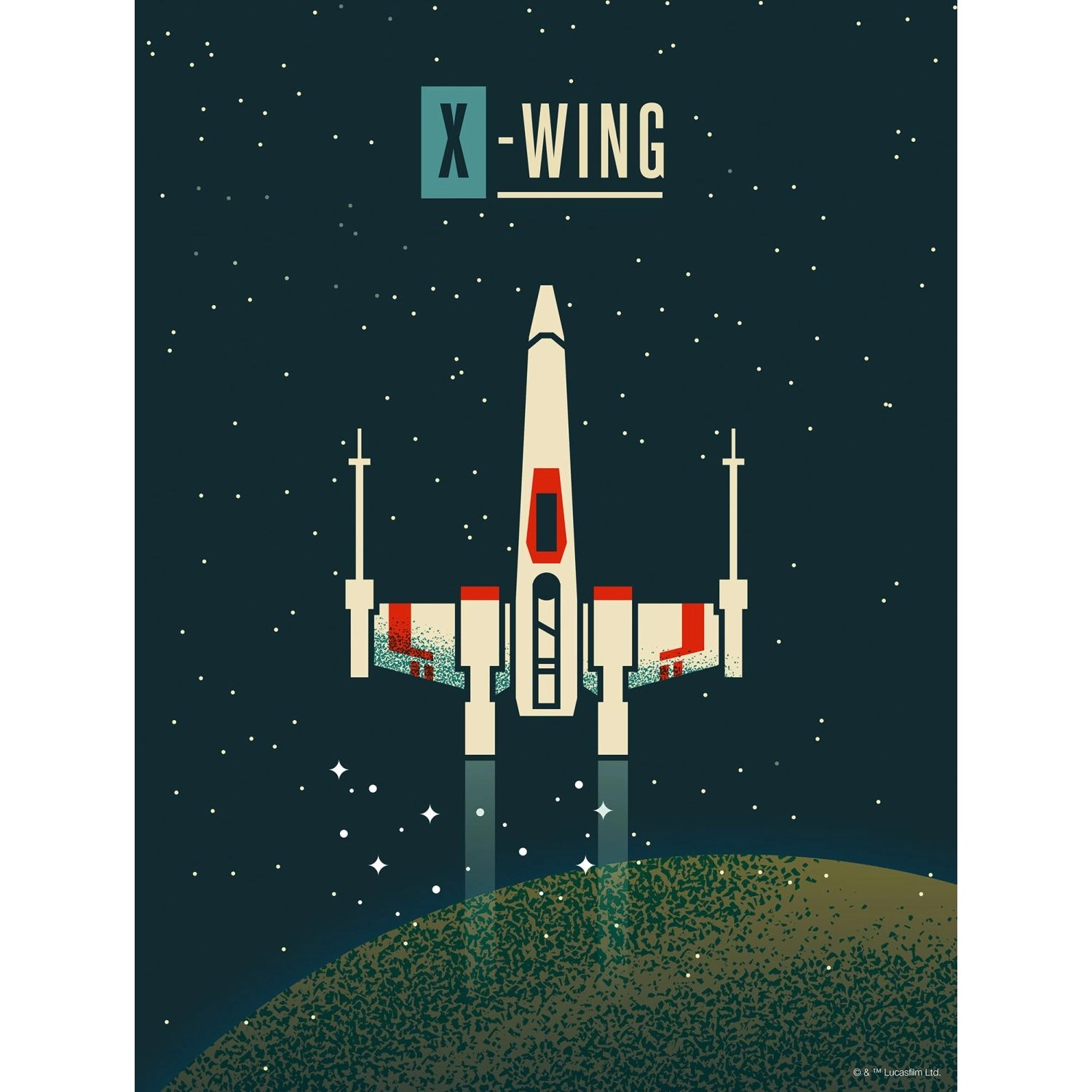 Disney Poster Star Wars X-Wing Dunkelblau 30 cm x 40 cm 612858 günstig online kaufen