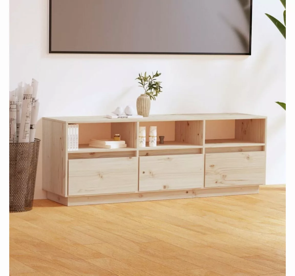 furnicato TV-Schrank 140x37x50 cm Massivholz Kiefer günstig online kaufen