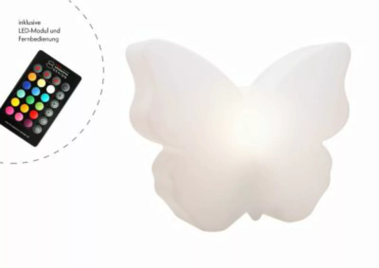 8 seasons design Shining Butterfly (RGB) Gartenleuchte weiß günstig online kaufen