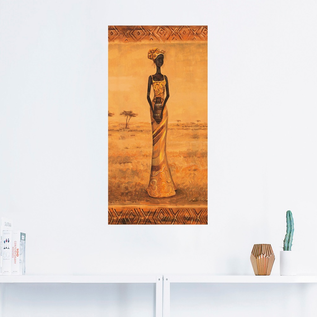 Artland Wandbild "Afrikanische Eleganz II", Frau, (1 St.), als Leinwandbild günstig online kaufen