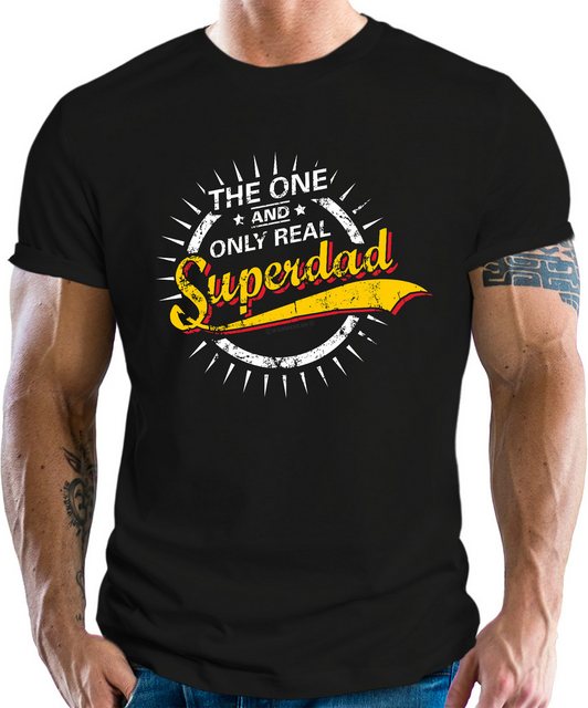 RAHMENLOS® T-Shirt für Väter: The One and Only Real Superdad günstig online kaufen