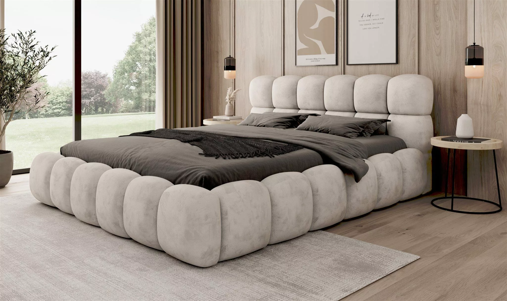 Fun Möbel Polsterbett Schlafzimmerbett Bett AURELIA günstig online kaufen