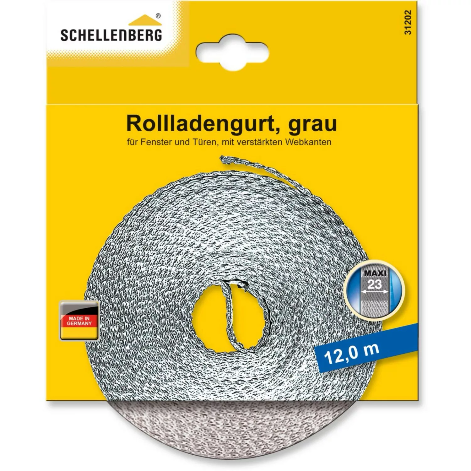 Schellenberg Rollladengurt Maxi 23 mm 12 m Grau günstig online kaufen
