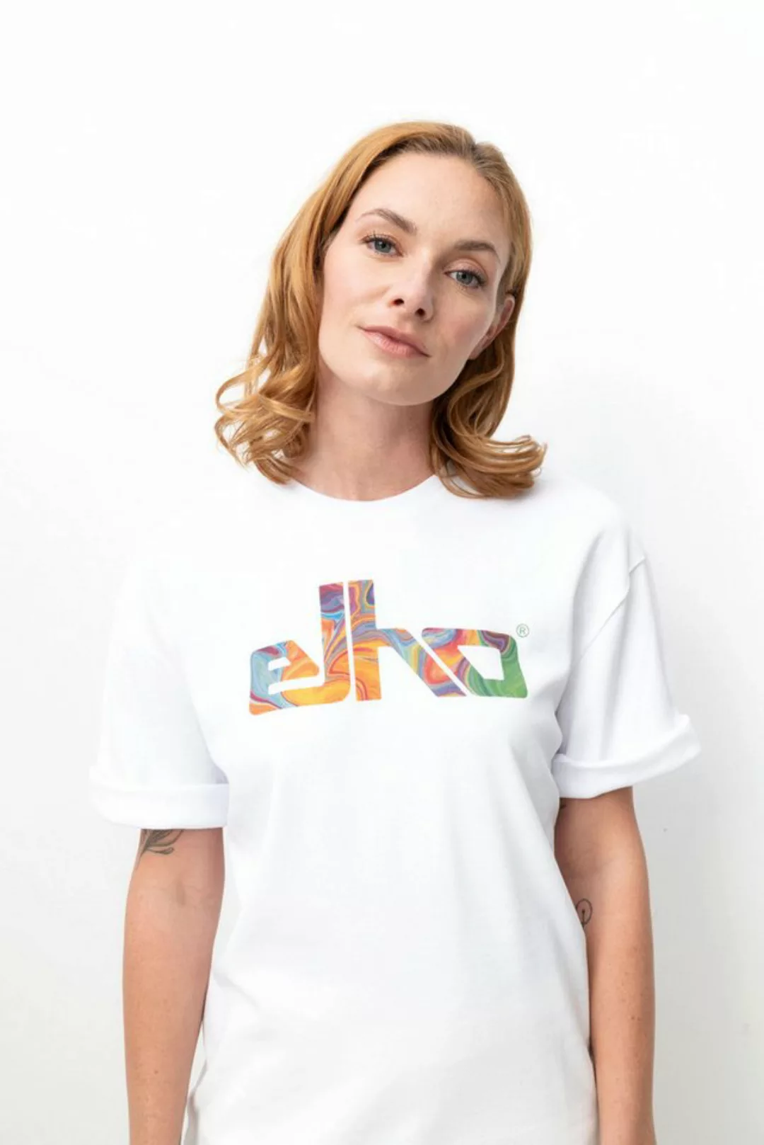 Elho Rundhalsshirt mit elho Logo-Print günstig online kaufen