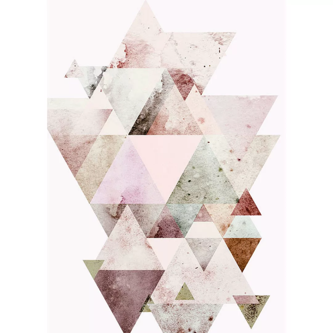 KOMAR Wandbild - Triangles Red - Größe: 50 x 70 cm mehrfarbig Gr. one size günstig online kaufen