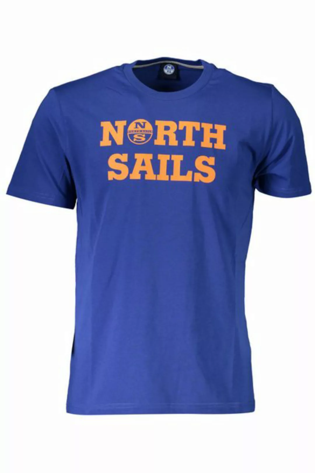 North Sails T-Shirt Blaues Herren T-Shirt mit Rundhals und Druck – günstig online kaufen