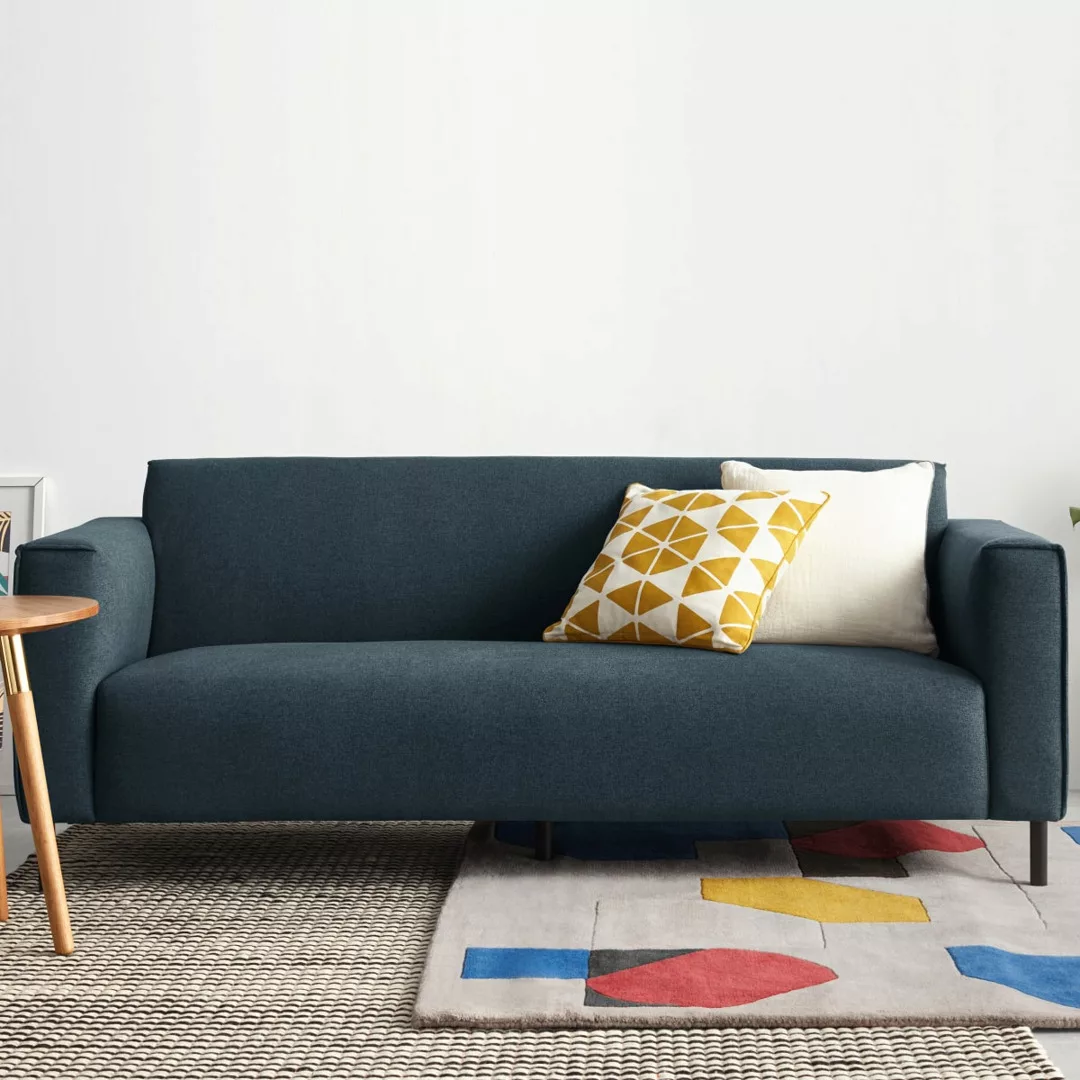 Herron 3-Sitzer Sofa, Aegaeisblau - MADE.com günstig online kaufen