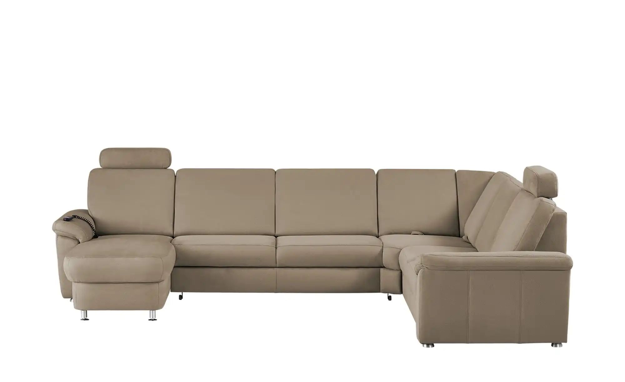 meinSofa Wohnlandschaft Mikrofaser Rita ¦ beige ¦ Maße (cm): B: 330 H: 91 T günstig online kaufen