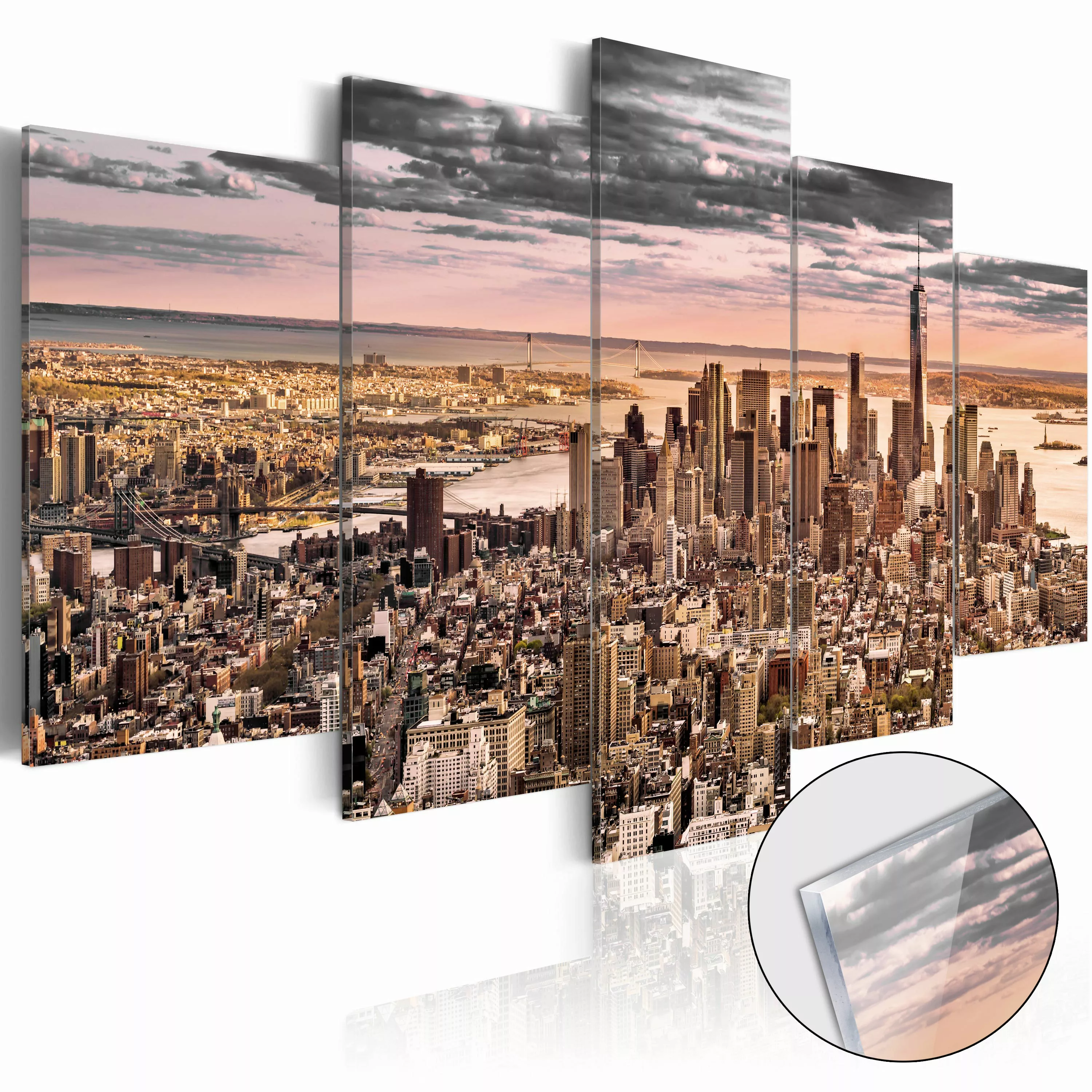 Acrylglasbild - New York City: Morning Sky [glass] günstig online kaufen