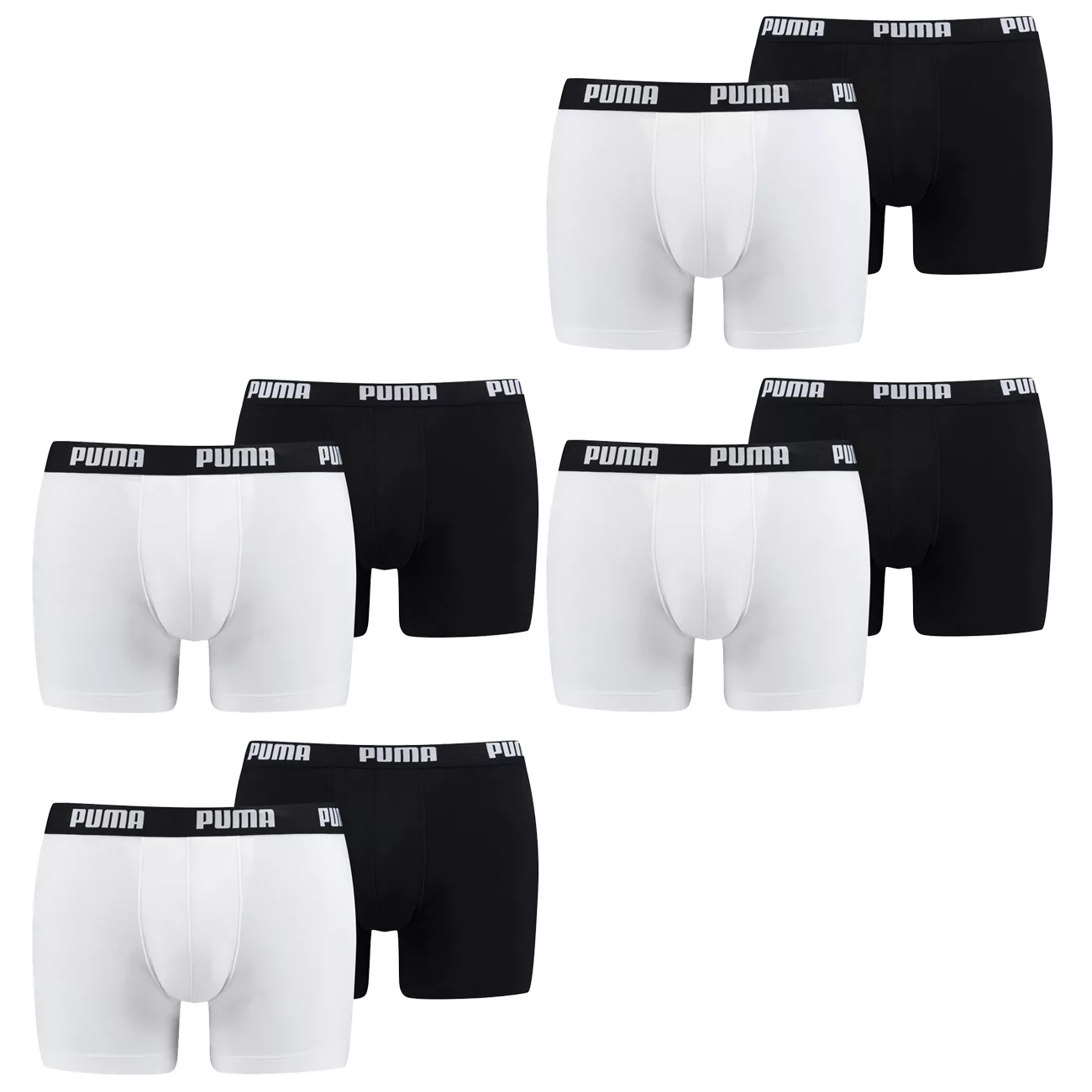 Puma Herren Boxershort Basic Boxer Unterwäsche Baumwolle - 4er 6er 8er Mult günstig online kaufen