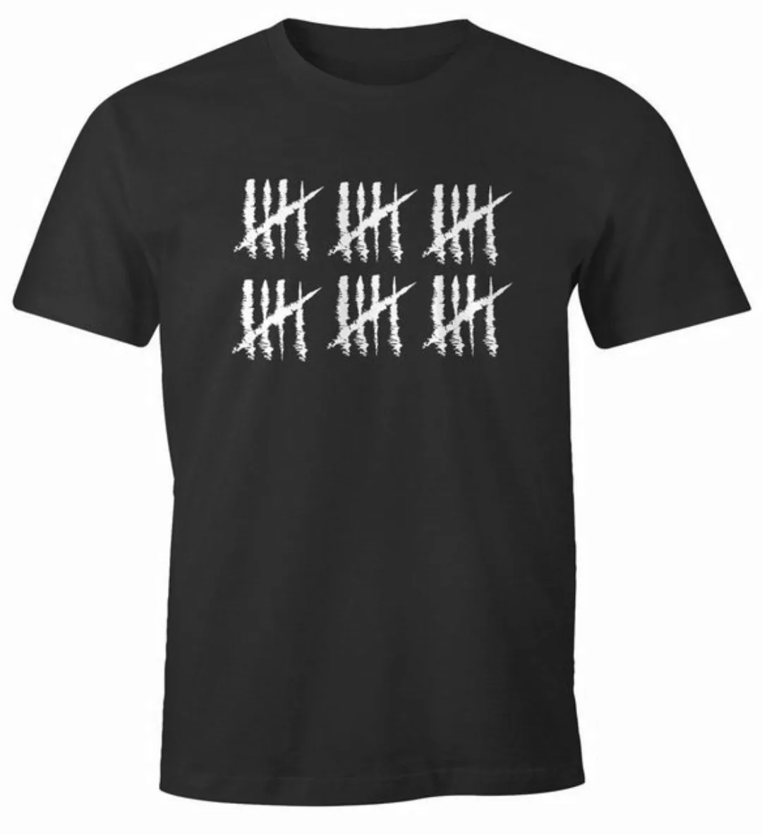 MoonWorks Print-Shirt Herren T-Shirt 30 Geburtstag Strichliste Striche Jubi günstig online kaufen