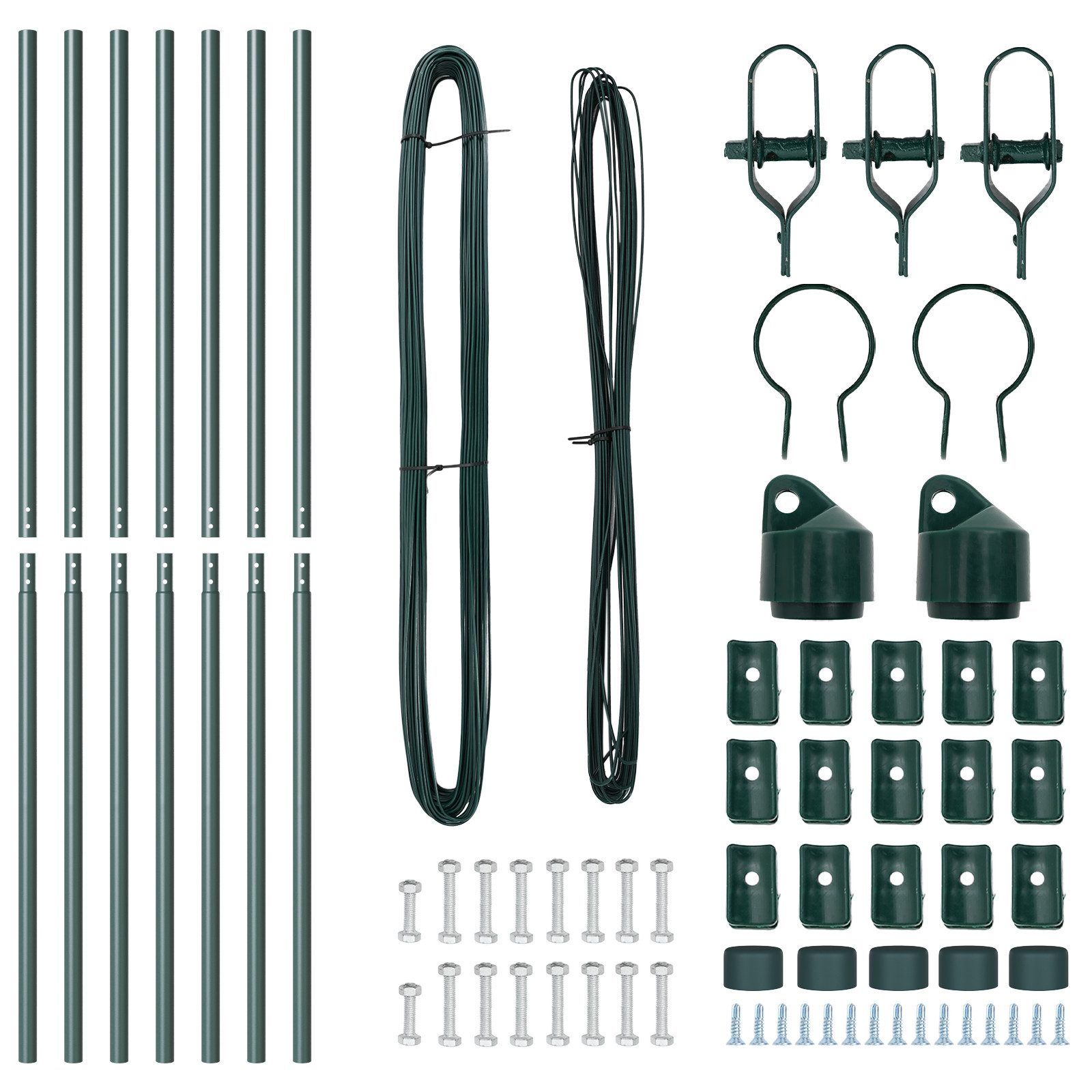vidaXL Zaunpfosten Zaunpfosten Set 7 pcs günstig online kaufen