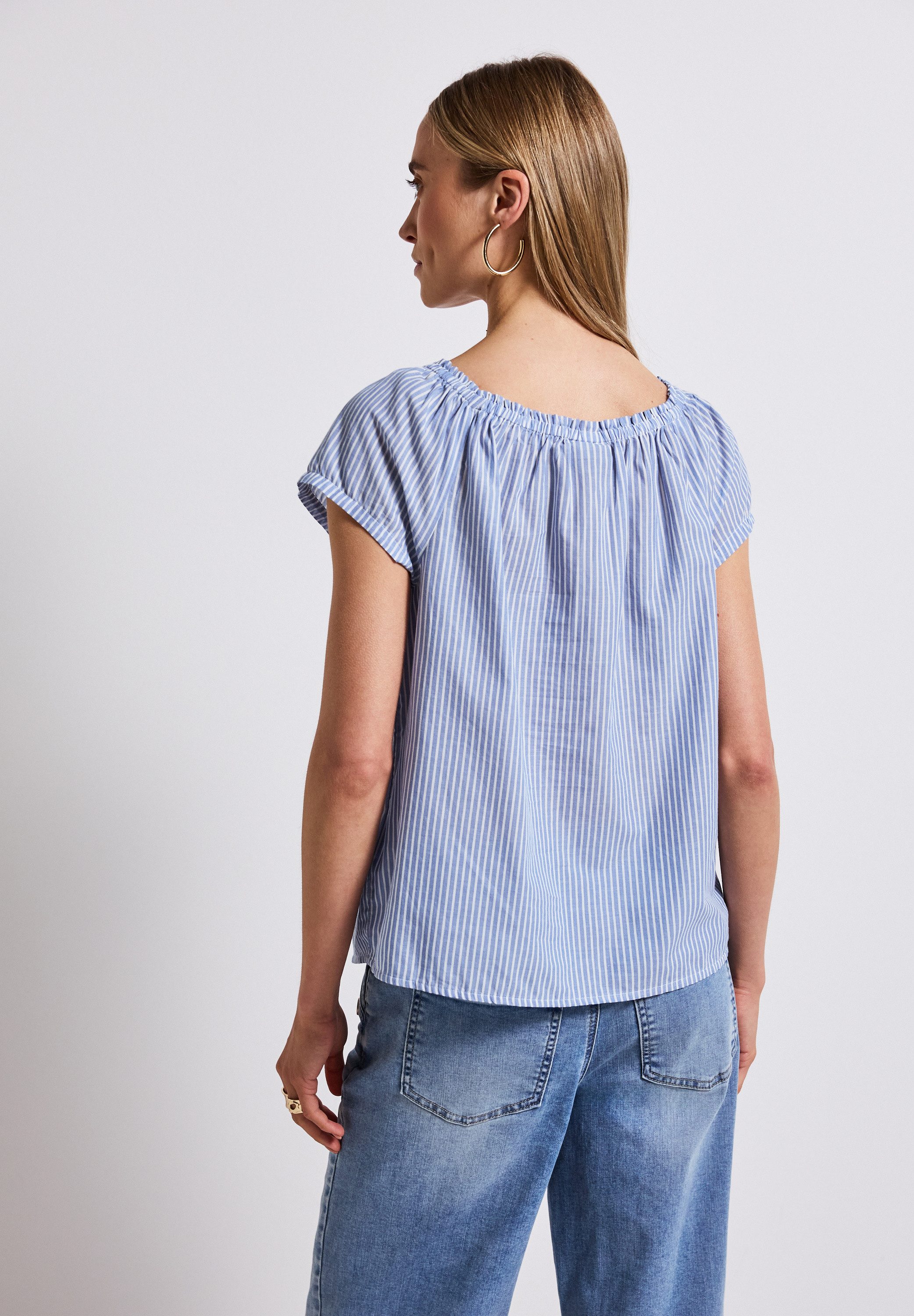 STREET ONE Carmenbluse aus reiner Baumwolle günstig online kaufen