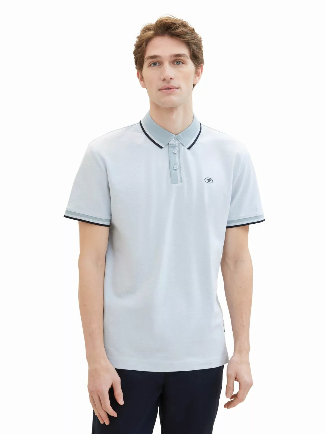 Tom Tailor Herren Poloshirt DETAILED COLLAR - Regular Fit günstig online kaufen