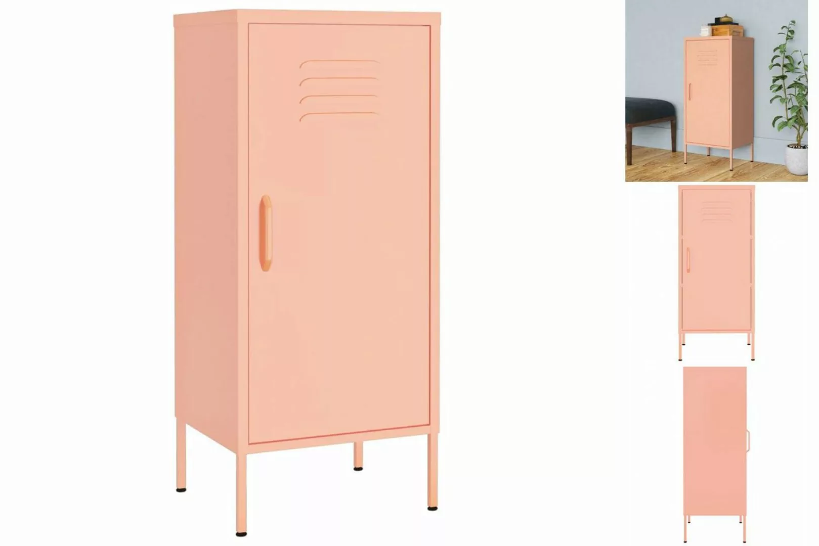 vidaXL Aktenschrank Lagerschrank Rosa 42,5x35x101,5 cm Stahl günstig online kaufen