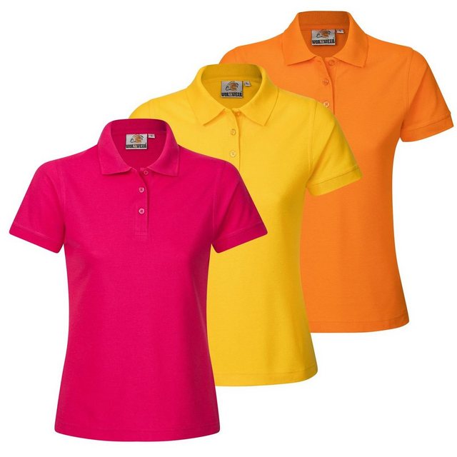 WORXWEAR Poloshirt Damen (Spar-Set, 3er-Pack) strapazierfähiges Poloshirt m günstig online kaufen