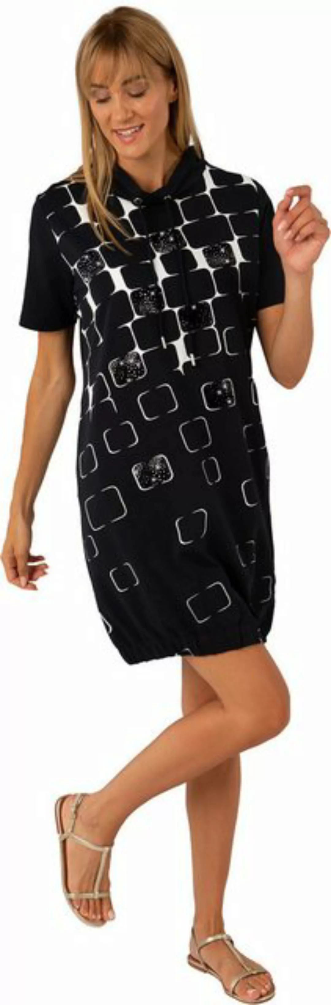 Estefania for woman Shirtkleid Kurzarm Sweatkleid mit abstrakten Muster mit günstig online kaufen