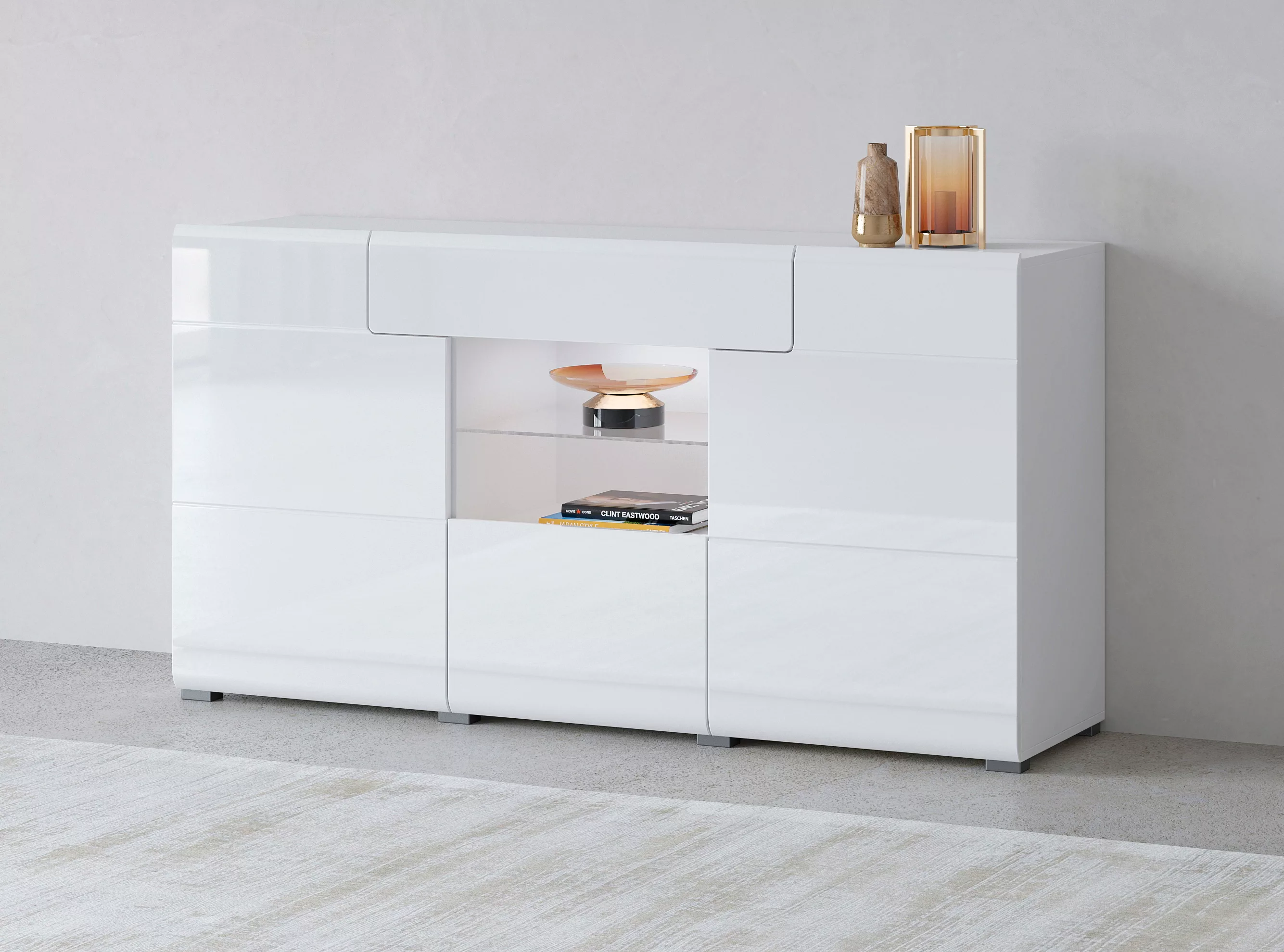 INOSIGN Sideboard "Toledo,Breite 159cm,moderne Anrichte mit dekorative Fräs günstig online kaufen