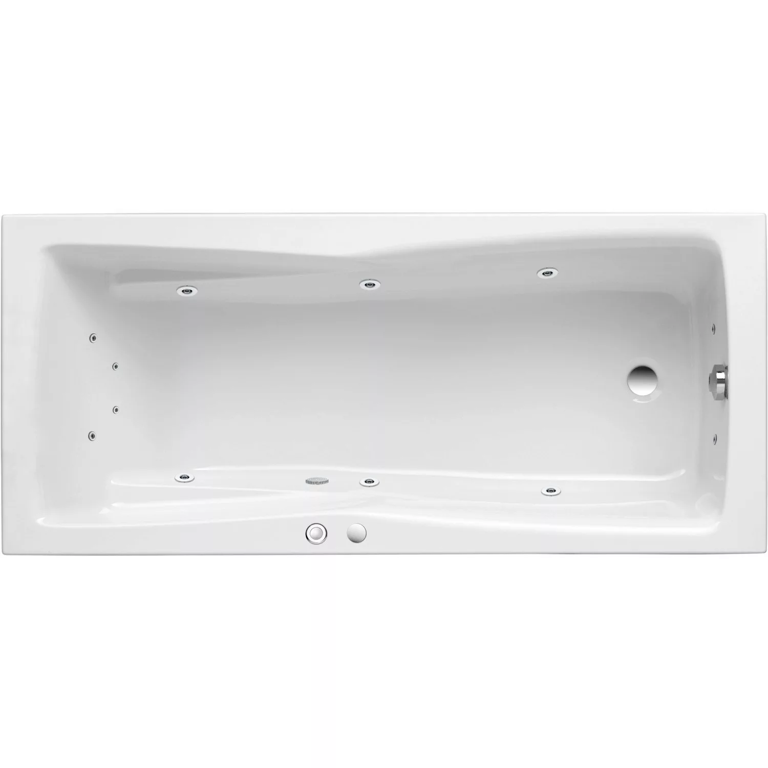 Ottofond Whirlpool Atlanta Komfort 160 cm x 70 cm Weiß günstig online kaufen