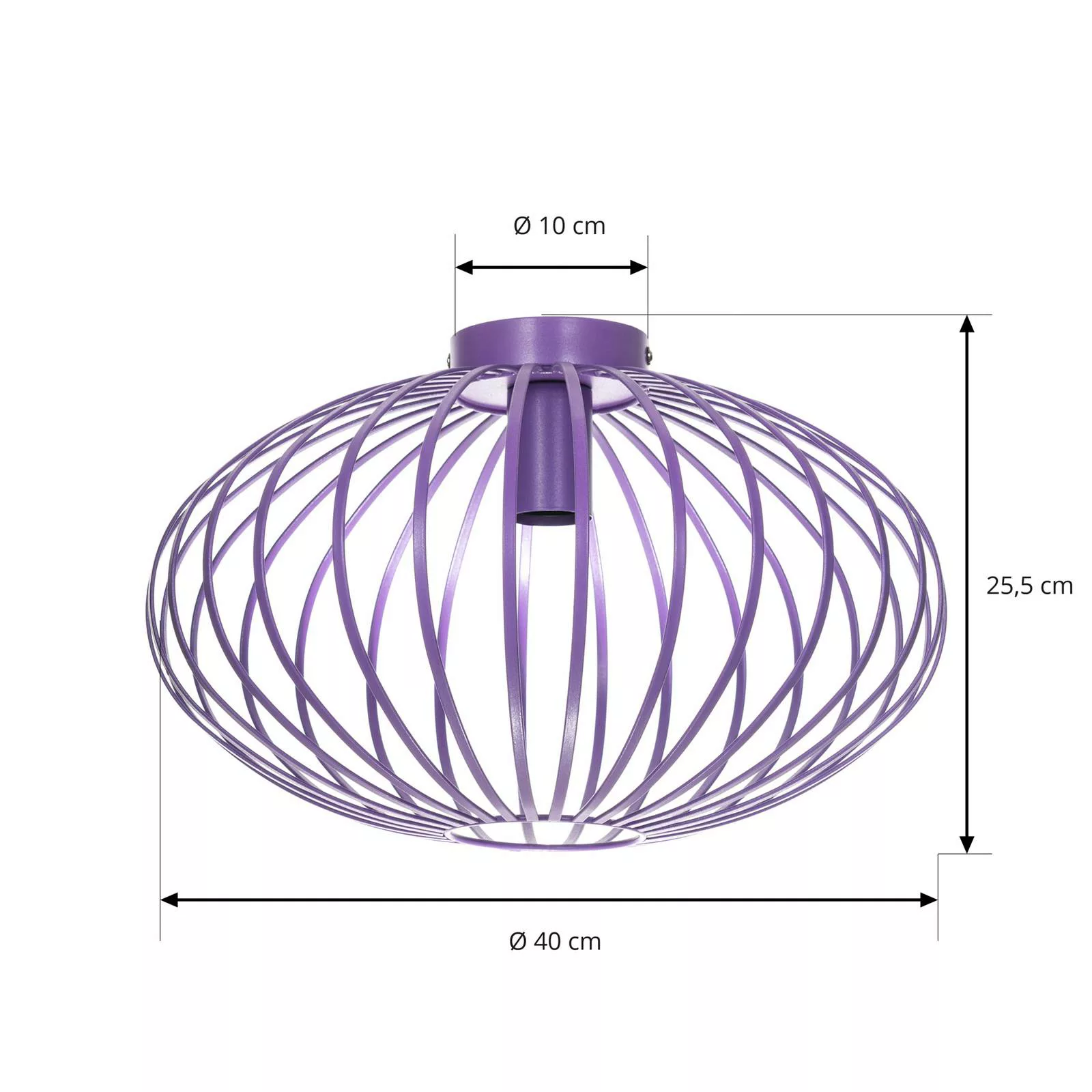 Lindby Maivi Deckenleuchte Käfig lila 40 cm günstig online kaufen