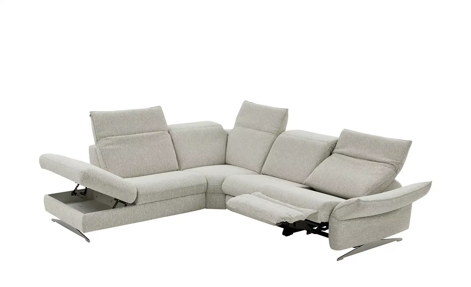 Hukla Ecksofa Mikrofaser Michelle ¦ creme ¦ Maße (cm): B: 292 H: 99 T: 258 günstig online kaufen