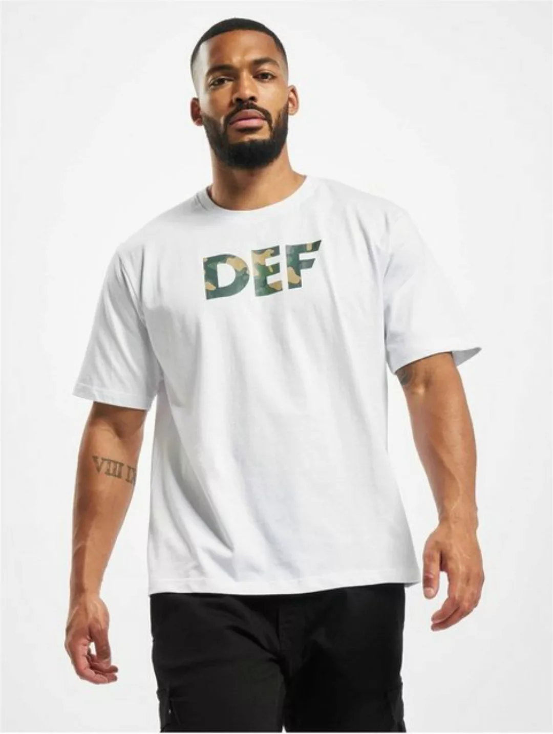 DEF Kurzarmshirt "DEF Signed T-Shirt White" günstig online kaufen