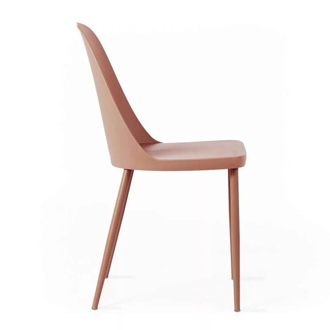 Esstisch Stühle in Rosenholz Kunststoff (4er Set) günstig online kaufen