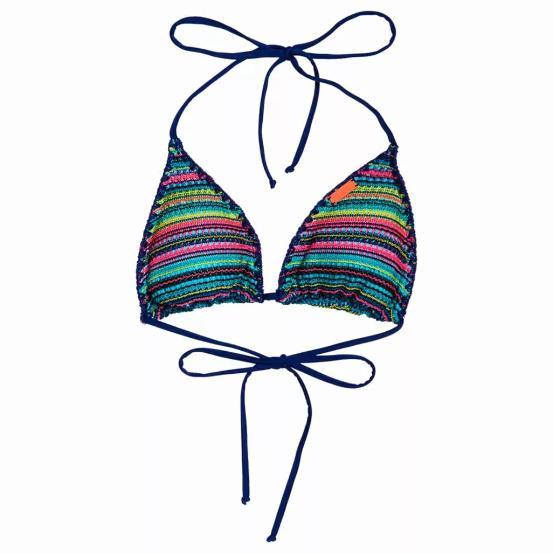 Superdry Crochet Carnival Tri Bikini Oberteil 2XS Multi Stripe günstig online kaufen