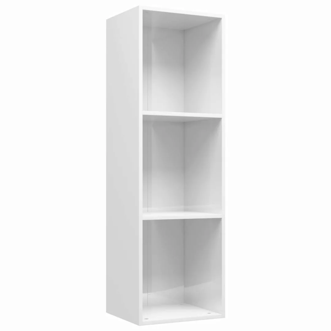 Bücherregal/tv-schrank Hochglanz-weiß 36x30x114 Cm Spanplatte günstig online kaufen