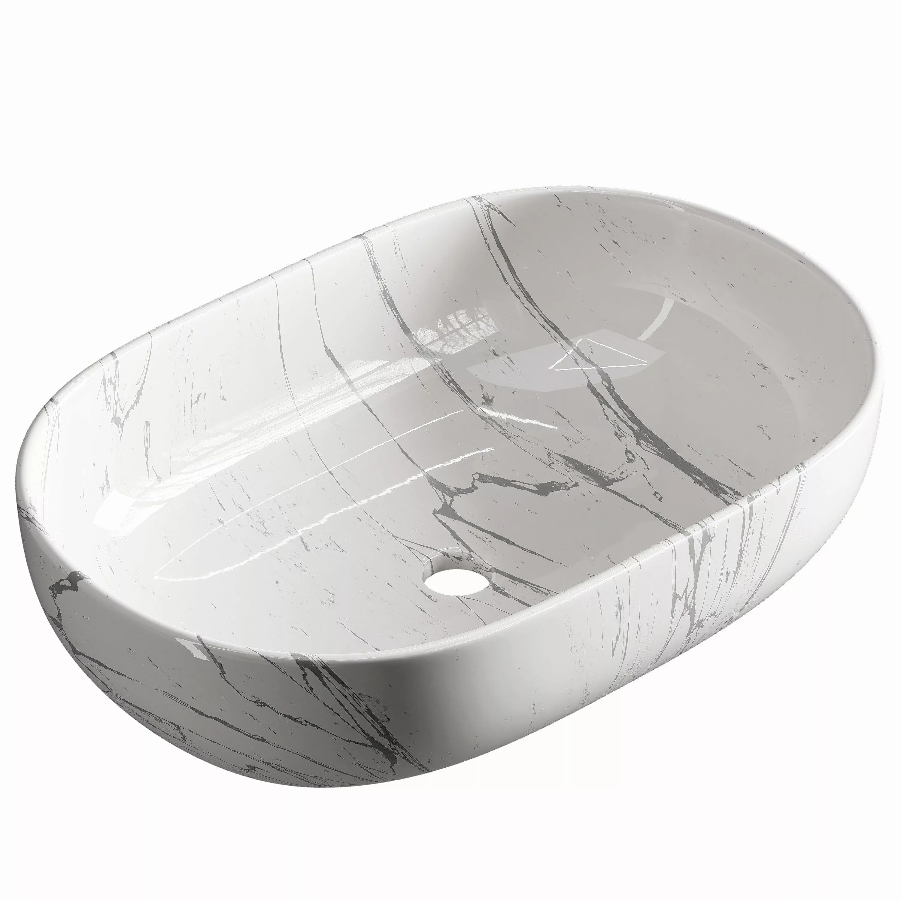 Planetmöbel Aufsatzwaschbecken Aufsatzwaschbecken oval 60 cm günstig online kaufen