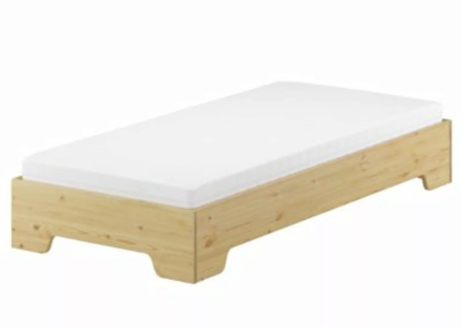 Erst-Holz® Gästebett 80x200 Kiefer massiv mit Rollrost und Matratze natur G günstig online kaufen