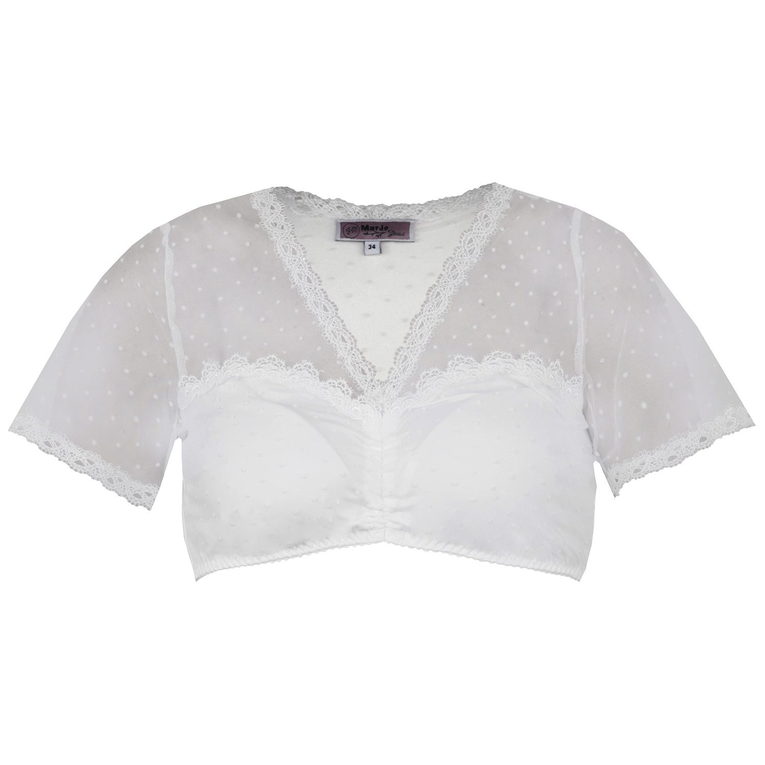 MarJo Dirndlbluse MarJo 'Anzing' Kurzarm, Offwhite günstig online kaufen