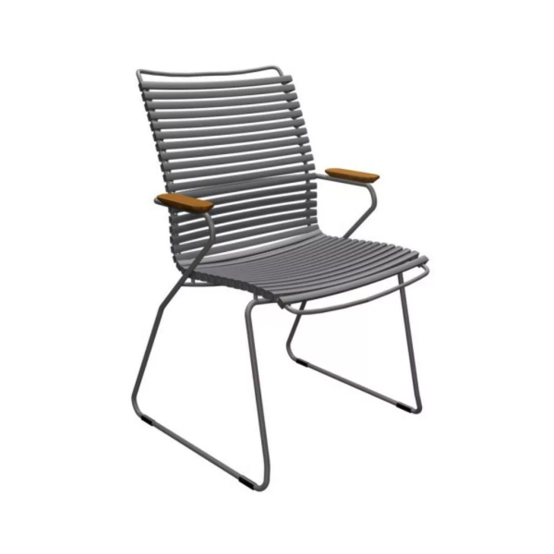 Outdoor Stuhl Click hohe Rückenlehne dunkelgrau günstig online kaufen