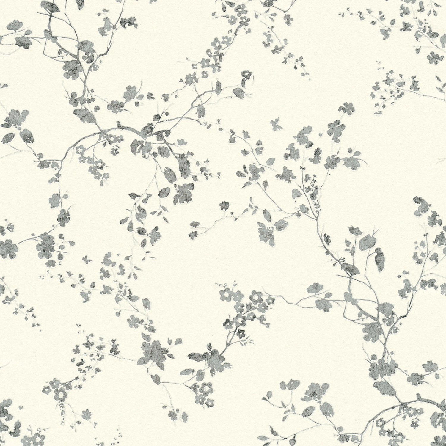 Bricoflor Vlies Blumentapete in Schwarz Weiß Zweige Tapete mit Blüten für S günstig online kaufen