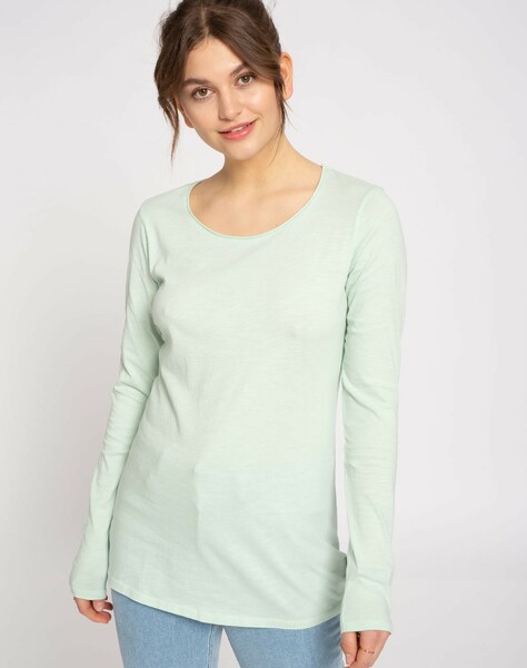 Damen Langarmshirt Aus Bio Baumwolle | Basic Longsleeve günstig online kaufen