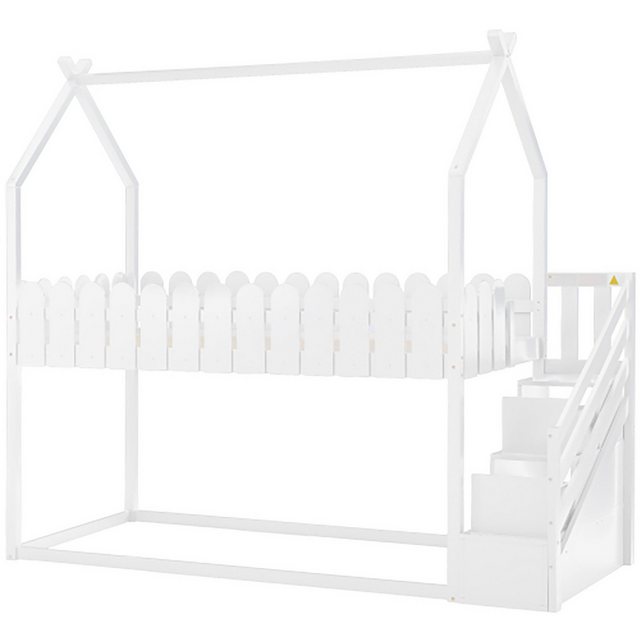 Celya Kinderbett Etagenbett Massivholzbett 90 x 200 cm, Bettgestell Kinder günstig online kaufen