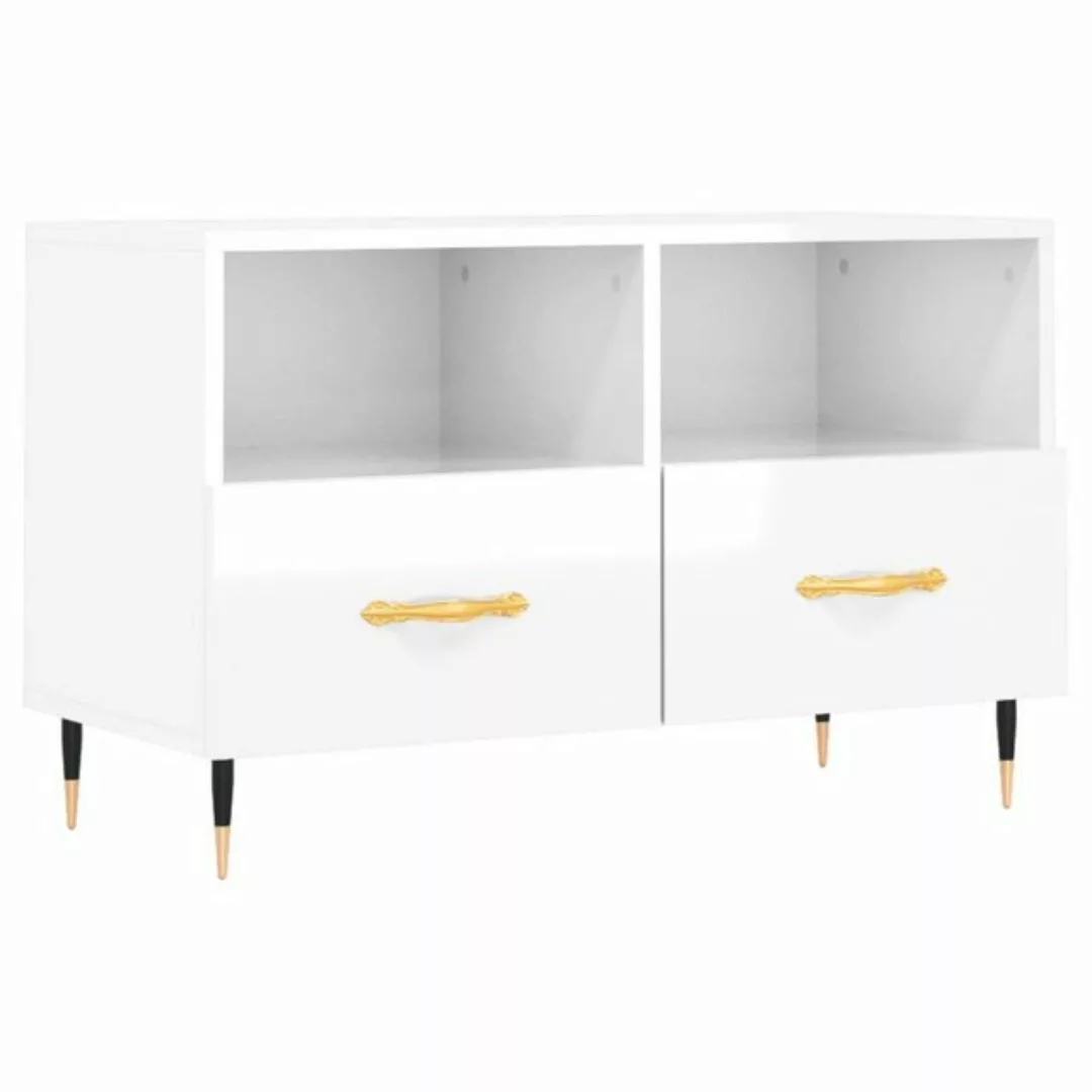 vidaXL TV-Schrank TV-Schrank Hochglanz-Weiß 80x36x50 cm Holzwerkstoff günstig online kaufen