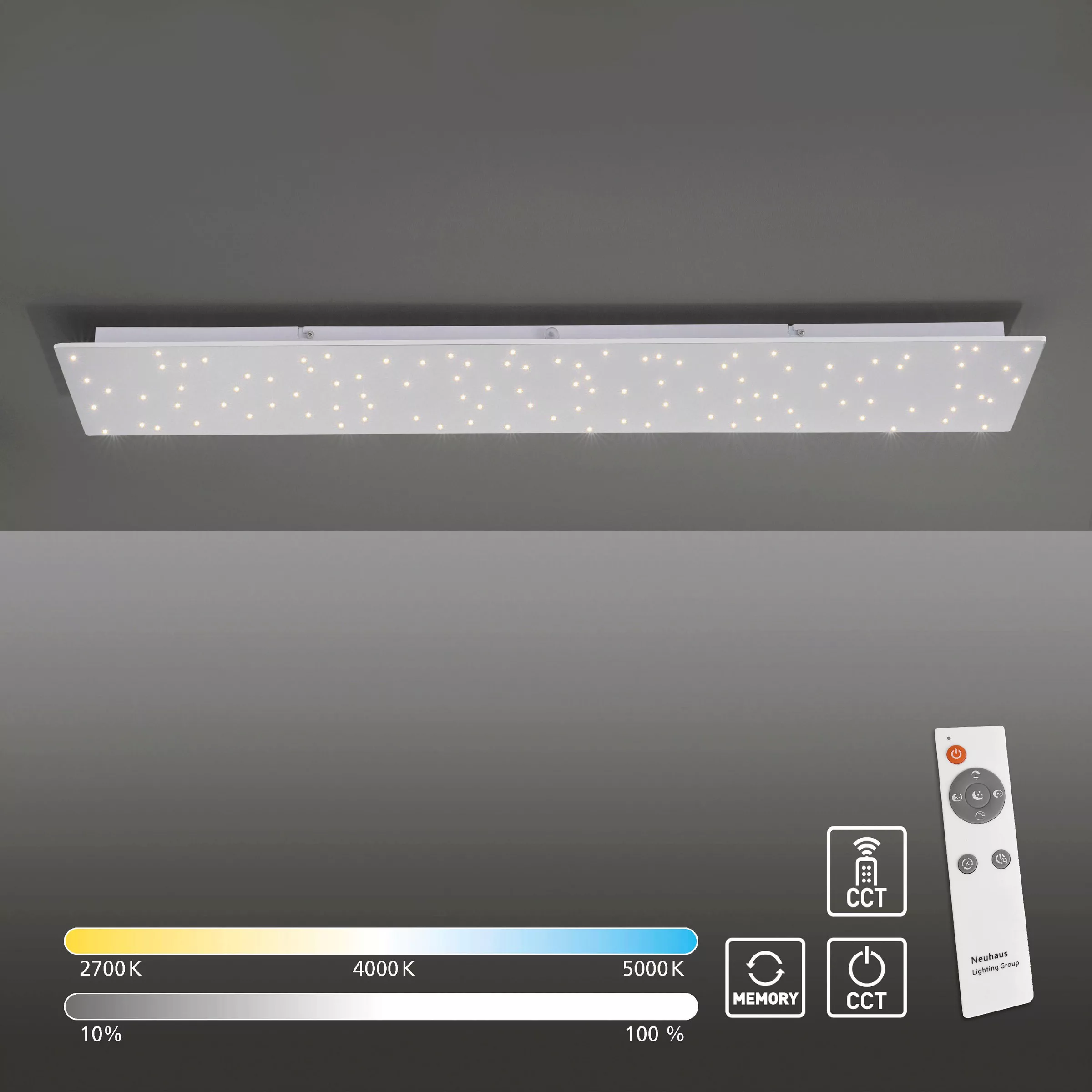 JUST LIGHT Deckenleuchte »SPARKLE«, 1 flammig, Leuchtmittel LED-Board   LED günstig online kaufen