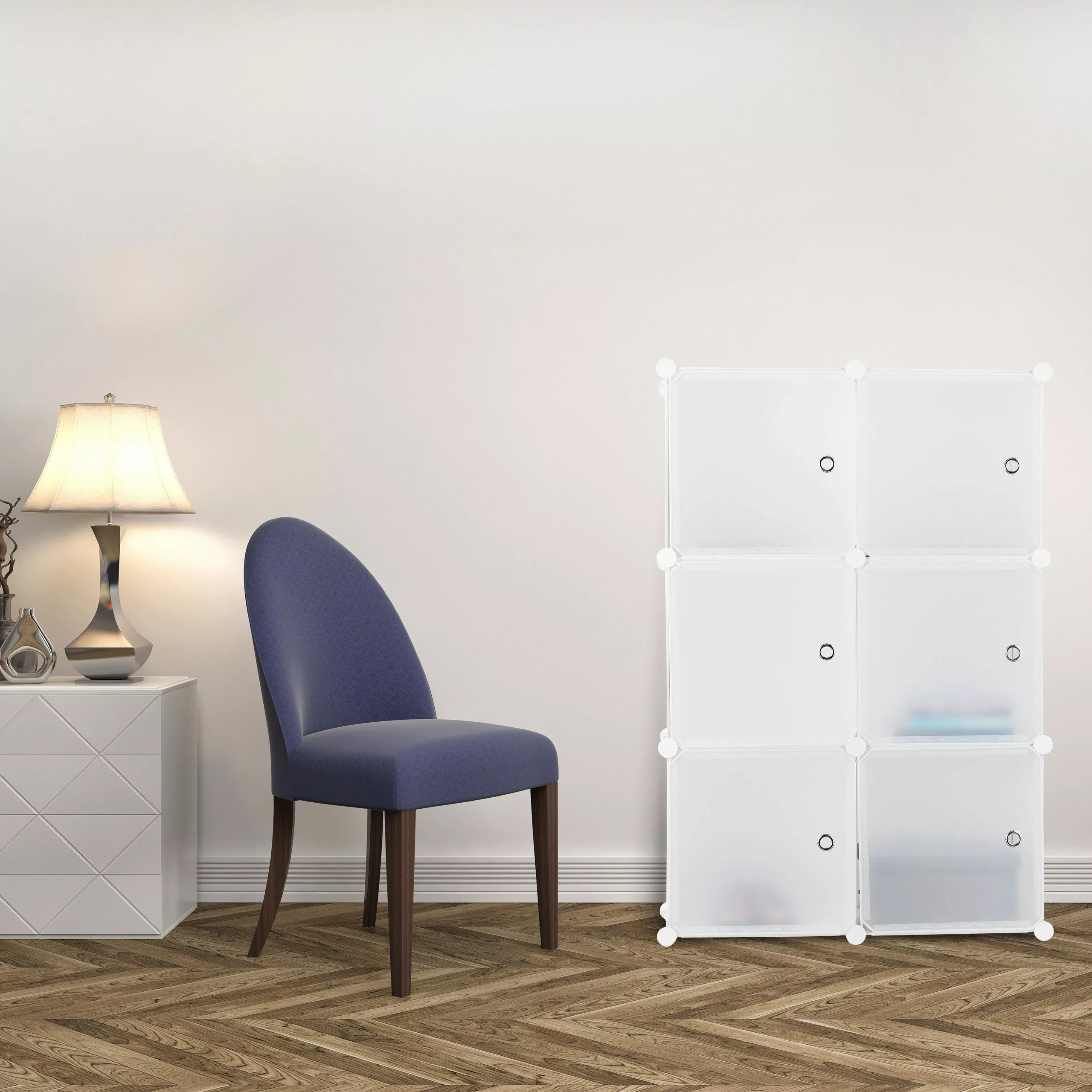 relaxdays Steckregal Regalsystem mit 6 Türen, günstig online kaufen