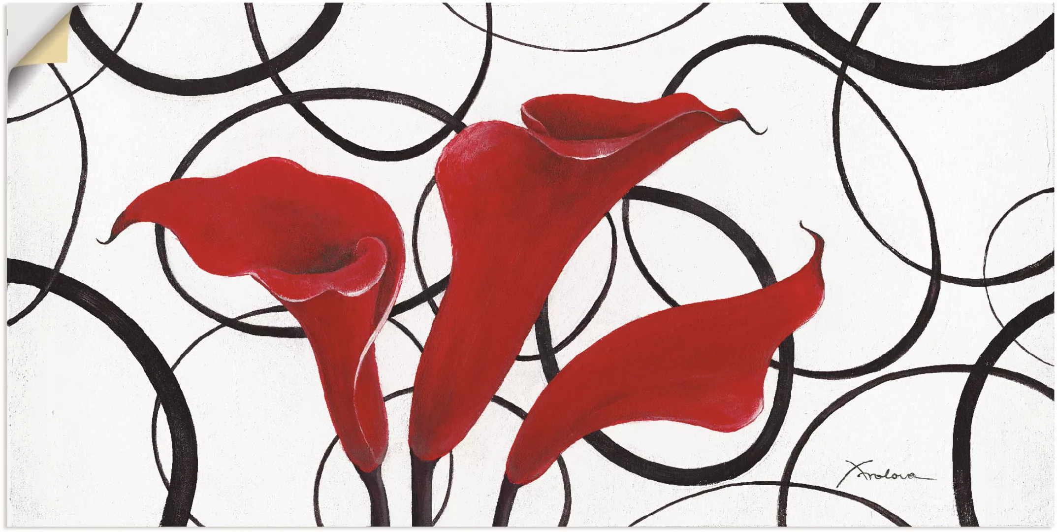 Artland Wandbild »Callas«, Blumen, (1 St.), als Leinwandbild, Wandaufkleber günstig online kaufen