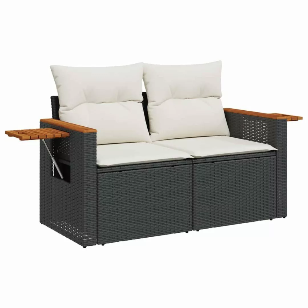 vidaXL Loungesofa Gartensofa mit Kissen 2-Sitzer günstig online kaufen