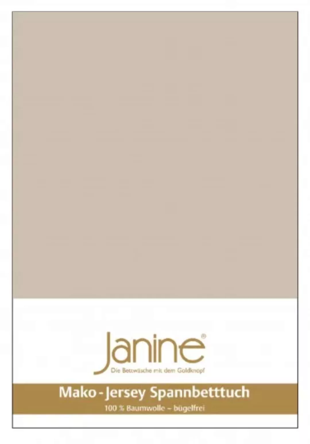 Janine Janine Spannbetttuch Mako-Feinjersey 5007 naturell Größe:  150x200 c günstig online kaufen